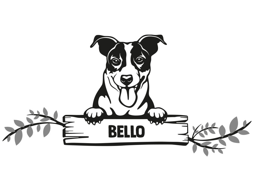 Jack Russell Terrier Wandtattoo - Gesamtansicht des Wandtattoos