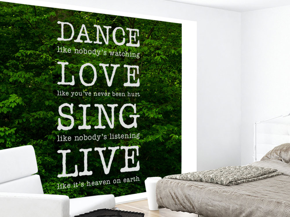 Glasdekorfolie Dance Love Sing Live im Schlafzimmer auf Fenster