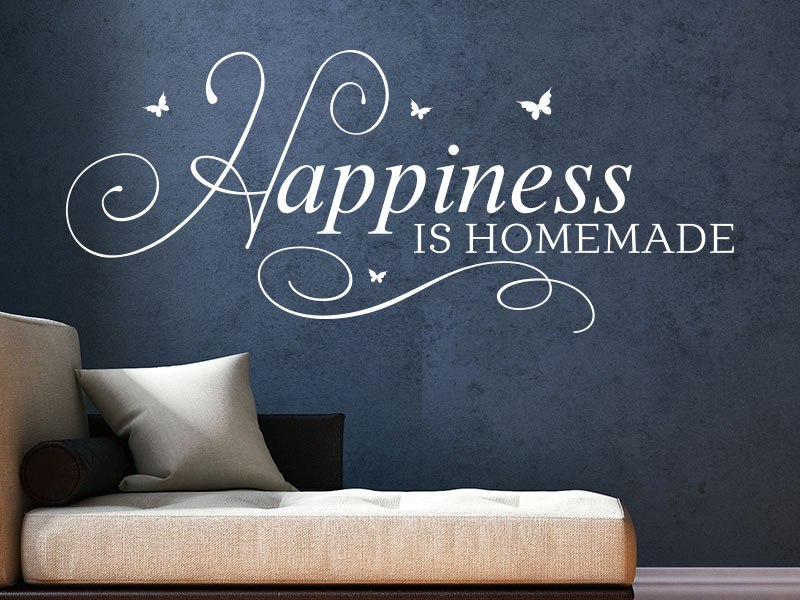 Wandtattoo Happiness is homemade
