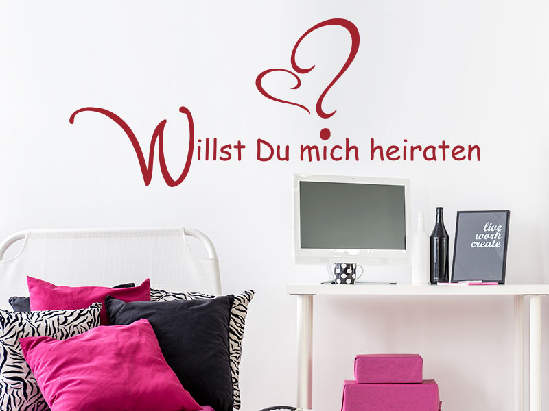 Wandtattoo Schlafzimmer Mr und Mrs mit Wunsch-Namen und Datum Spruch Hochzeit... 