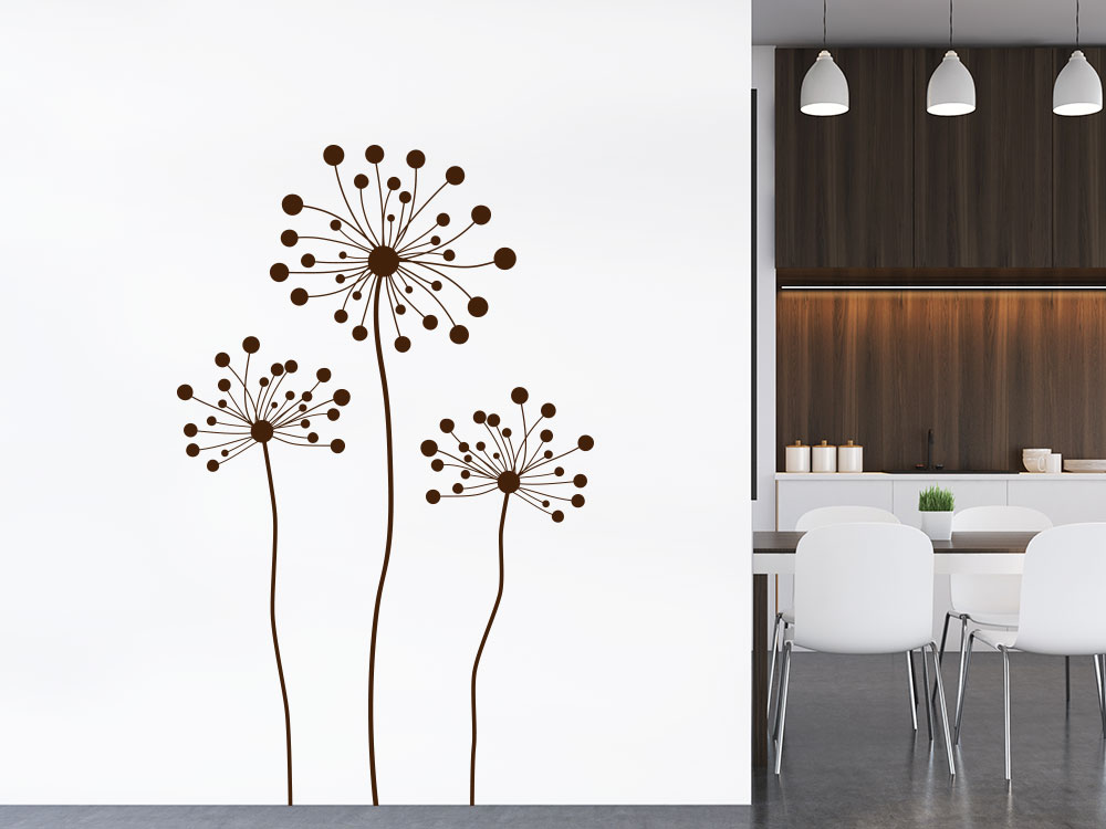 Moderne Wandtattoo Pusteblumen in der Küche