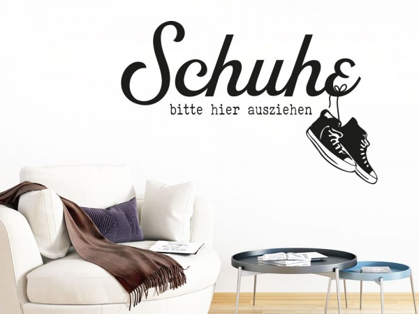 Wandtattoo Schuhe bitte hier ausziehen KLEBEHELD®.DE