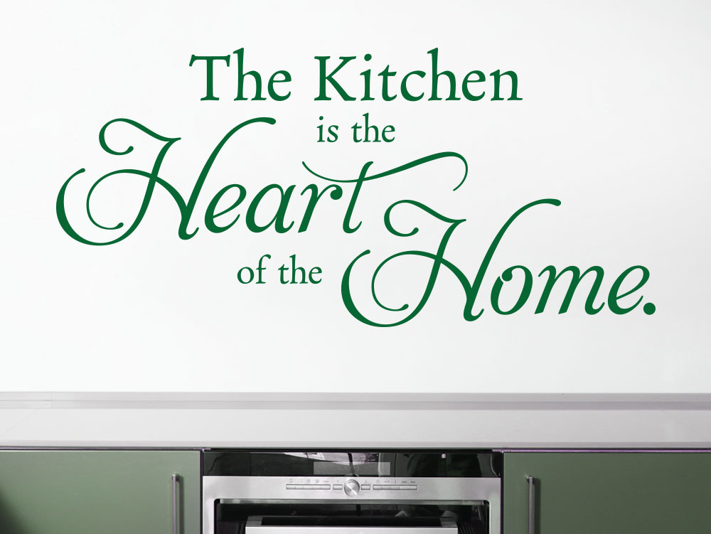 Wandtattoo The Kitchen is the heart… in Küche über Arbeitsfläche