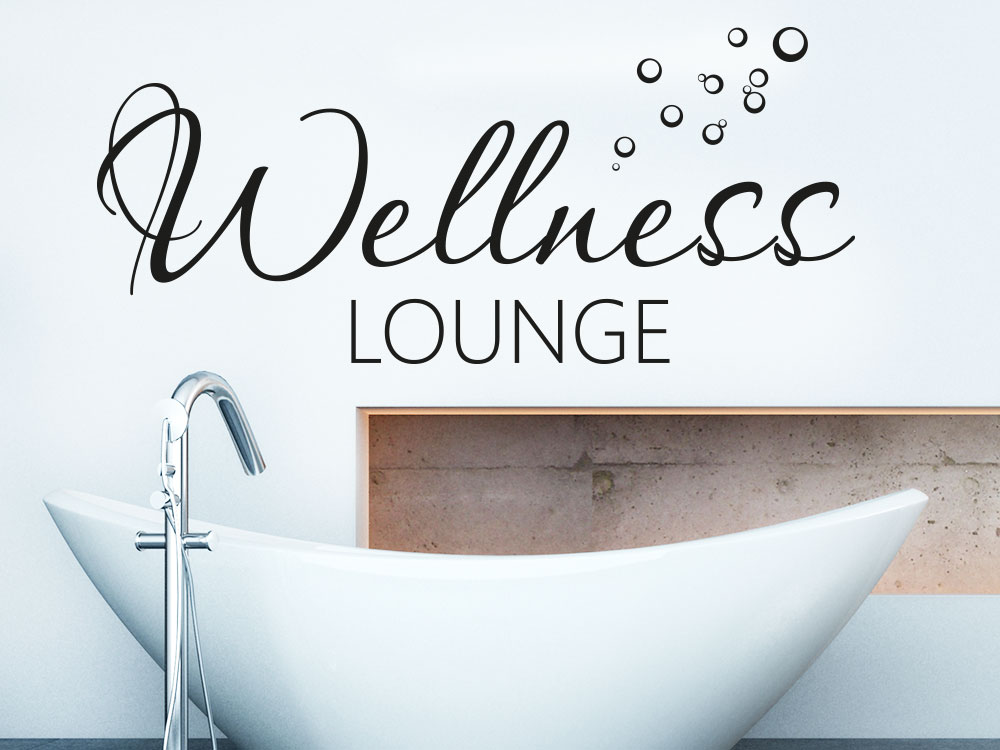 Wandtattoo Wellness Lounge mit Seifenblasen