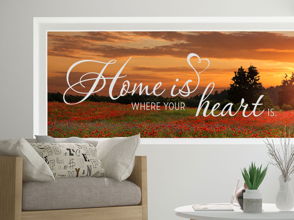 Fensterfolie Home is where your heart is