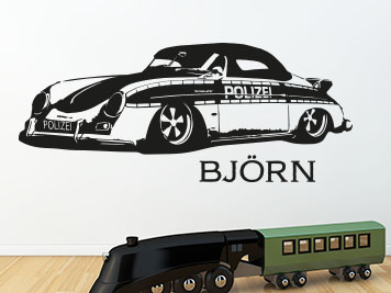 Polizeiauto für die Gestaltung der Wände im Kinderzimmer
