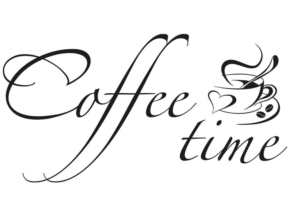 Kaffee Kaffeezeit Coffeetime Time Küche Schriftzug Coffee aus Holz in Birke 