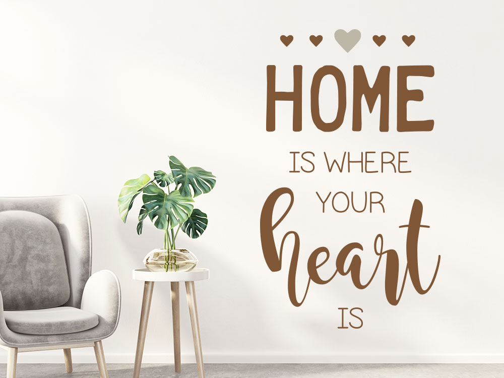 Wandtattoo Home is where your heart is