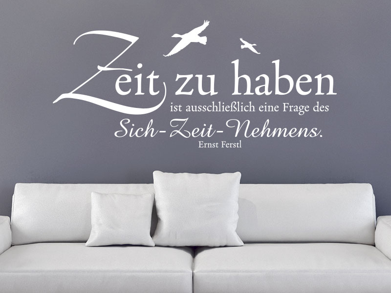 Wandkings Wandtattoo Spruch Zitat Zeit lachen Musik Wohnzimmer Music 120x42cm