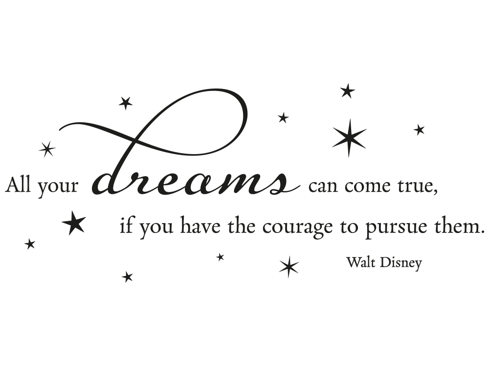 .. Wandtattoo All our DREAMS can come true 60x18cm Z176a Walt Disney