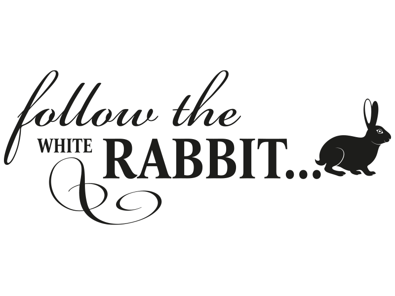 Wandtattoo Follow The White Rabbit Klebeheld De