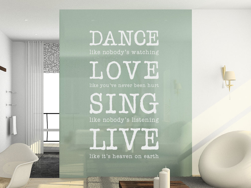 Fensteraufkleber Dance Love Sing Live
